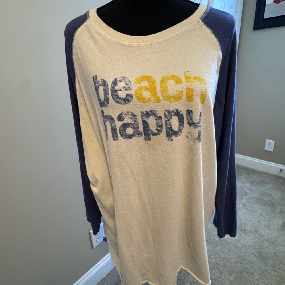 30A Beach Happy 3/4 Sleeve Raglan Shirt